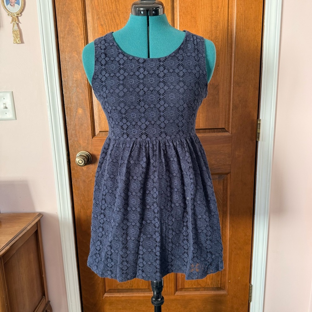 Forever 21 Navy crochet cotton dress size M